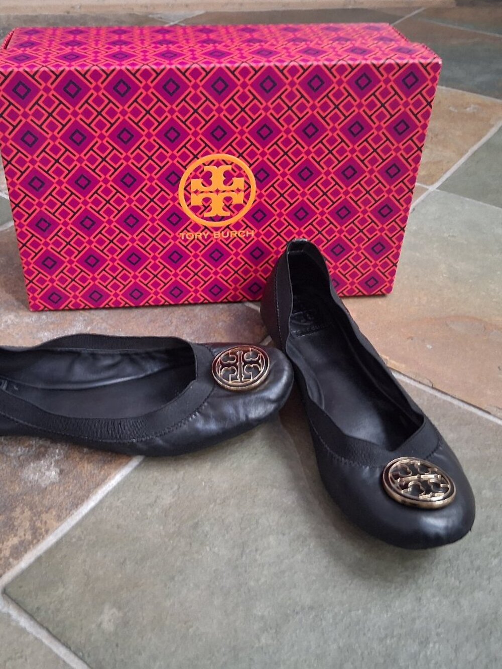 Tory Burch Leather Ballerina Flats